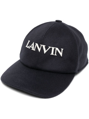 

Embroidered-logo felt cap, Lanvin Embroidered-logo felt cap