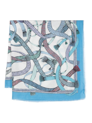 

Curb-print semi-sheer scarf, Lanvin Curb-print semi-sheer scarf