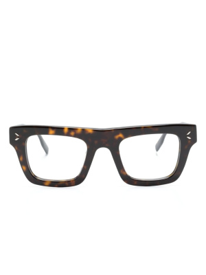 

Tortoiseshell-effect square-frame glasses, MCQ Tortoiseshell-effect square-frame glasses