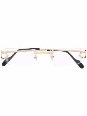 

Rimless square-frame glasses, Cartier Eyewear Rimless square-frame glasses
