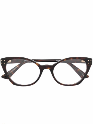 

Cat eye-frame tortoiseshell glasses, Moschino Eyewear Cat eye-frame tortoiseshell glasses