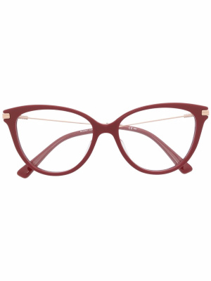 

Cat eye-frame tonal glasses, Moschino Eyewear Cat eye-frame tonal glasses