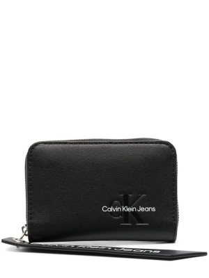

Logo-embellished faux-leather wallet, Calvin Klein Jeans Logo-embellished faux-leather wallet