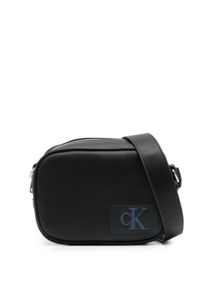 

Logo-debossed crossbody messenger bag, Calvin Klein Jeans Logo-debossed crossbody messenger bag