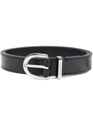 

Logo-debossed leather belt, Calvin Klein Logo-debossed leather belt