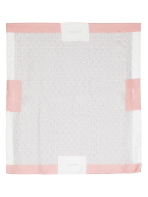 

Monogram-print silk scarf, Calvin Klein Monogram-print silk scarf