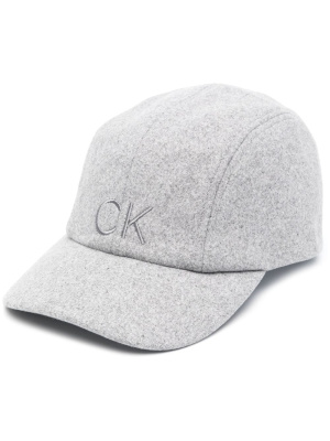 

Logo-embroidered woo-blend cap, Calvin Klein Logo-embroidered woo-blend cap