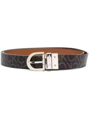

Engraved-logo buckle belt, Calvin Klein Engraved-logo buckle belt