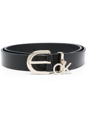 

Logo-plaque leather belt, Calvin Klein Logo-plaque leather belt