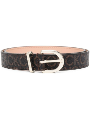 

Logo print buckle belt, Calvin Klein Logo print buckle belt