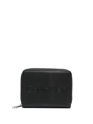 

Logo embossed zip-up purse, Calvin Klein Logo embossed zip-up purse