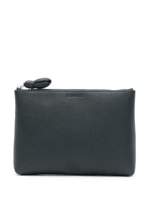 

Logo-debossed leather makeup bag, Lemaire Logo-debossed leather makeup bag