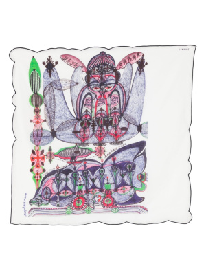 

Illustration-style print cotton scarf, Lemaire Illustration-style print cotton scarf