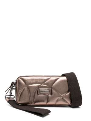 

Quilted-finish leather crossbody bag, Peserico Quilted-finish leather crossbody bag
