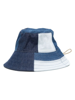 

Denim patchwork drawstring bucket hat, AMBUSH Denim patchwork drawstring bucket hat