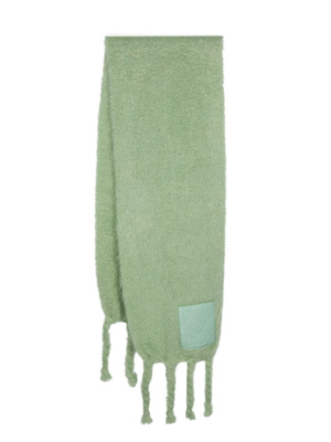 

Logo-patch fringed scarf, LOEWE Logo-patch fringed scarf