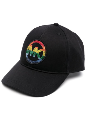 

Crystal-embellished logo baseball cap, Michael Michael Kors Crystal-embellished logo baseball cap