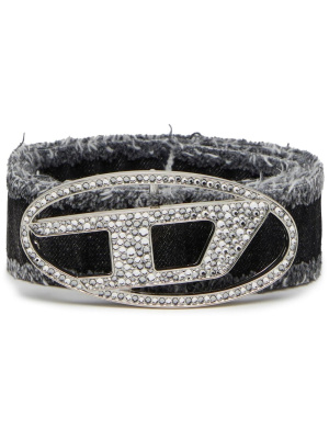 

Logo-buckle cotton belt, Diesel Logo-buckle cotton belt