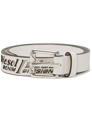 

Engraved-logo leather belt, Diesel Engraved-logo leather belt