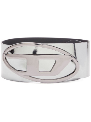 

Metallic logo-plaque leather belt, Diesel Metallic logo-plaque leather belt