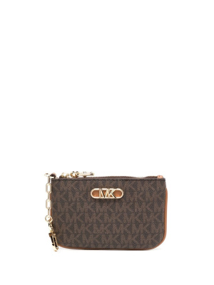 

Logo-plaque zip-up leather purse, Michael Michael Kors Logo-plaque zip-up leather purse