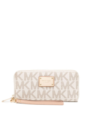 

Logo-print leather wallet, Michael Michael Kors Logo-print leather wallet