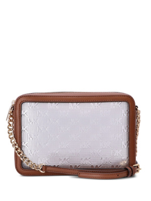 

Debossed-logo metallic cross body bag, Michael Michael Kors Debossed-logo metallic cross body bag