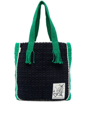 

Crochet-knit shopper tote bag, ZIMMERMANN Crochet-knit shopper tote bag