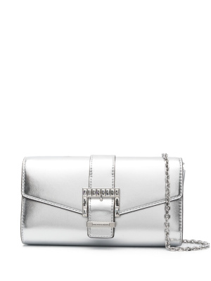 

Buckle-detail metallic clutch bag, Michael Michael Kors Buckle-detail metallic clutch bag