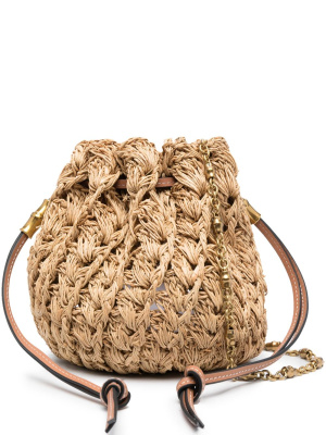 

Woven-raffia bucket bag, ZIMMERMANN Woven-raffia bucket bag