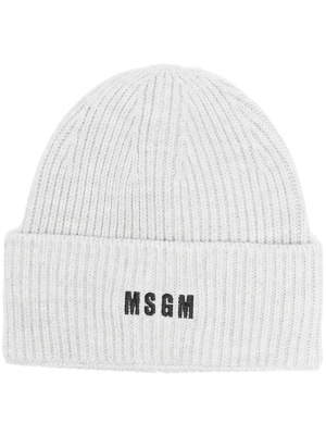 

Embroidered-logo detail beanie, MSGM Embroidered-logo detail beanie