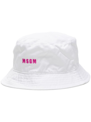 

Embroidered-logo bucket hat, MSGM Embroidered-logo bucket hat