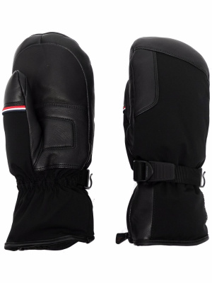 

Leather-panel performance mittens, Moncler Grenoble Leather-panel performance mittens