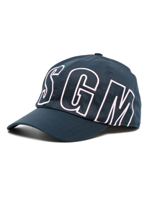 

Logo-embroidered cotton cap, MSGM Logo-embroidered cotton cap