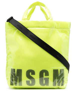 

Logo-print tote bag, MSGM Logo-print tote bag