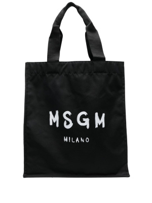 

Logo-print tote bag, MSGM Logo-print tote bag
