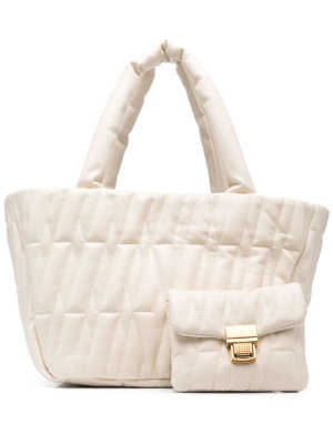

Pillow-effect quilted tote bag, MSGM Pillow-effect quilted tote bag