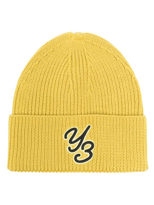 

Logo-patch wool beanie, Y-3 Logo-patch wool beanie