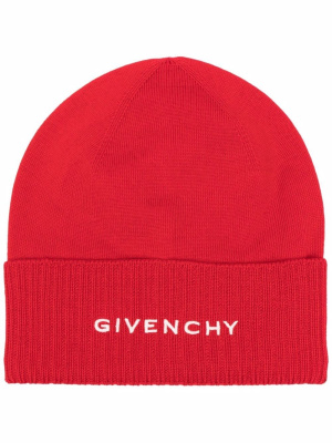 

Logo-embroidery wool beanie, Givenchy Logo-embroidery wool beanie