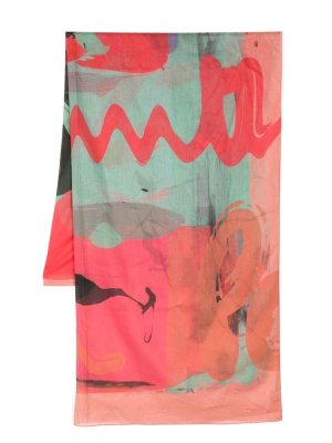 

Abstract-print cotton scarf, Paul Smith Abstract-print cotton scarf