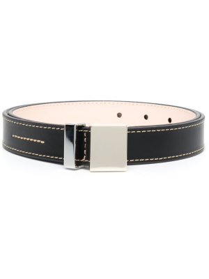 

Decorative-stitches leather belt, Paul Smith Decorative-stitches leather belt