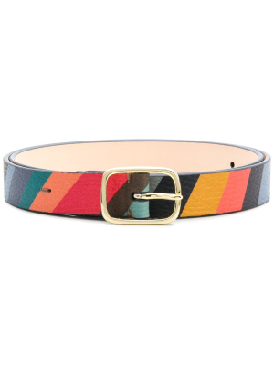 

Striped buckle belt, Paul Smith Striped buckle belt
