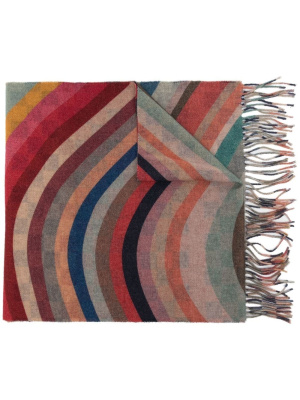 

Swirl-pattern print scarf, Paul Smith Swirl-pattern print scarf