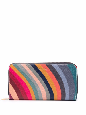 

Swirl-print leather wallet, Paul Smith Swirl-print leather wallet