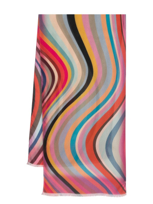 

Striped silk scarf, Paul Smith Striped silk scarf