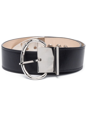 

Oversized-buckle leather belt, Rabanne Oversized-buckle leather belt