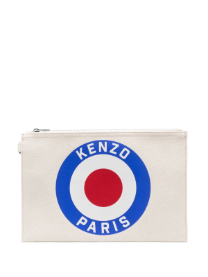 

Target canvas clutch bag, Kenzo Target canvas clutch bag