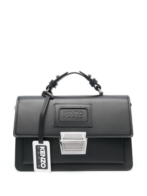 

Logo-debossed leather tote bag, Kenzo Logo-debossed leather tote bag