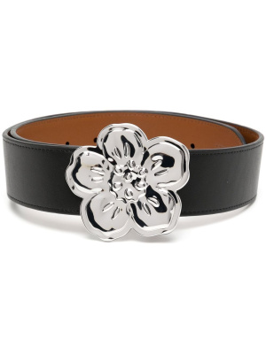 

Floral buckle leather belt, Kenzo Floral buckle leather belt