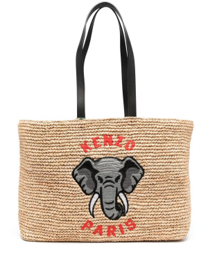 

Elephant-embroidered tote bag, Kenzo Elephant-embroidered tote bag